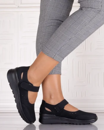 Pantofi dama casual Negrii din Piele Ecologica Altoia
