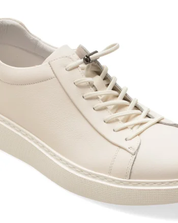 Pantofi sport EPICA albi, 2205, din piele naturala
