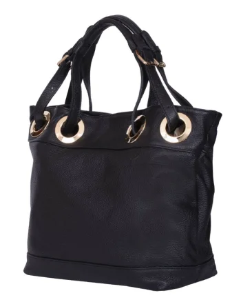 Geanta dama din piele naturala Stella neagra