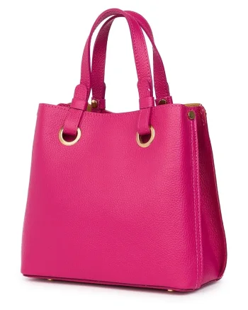 Geanta dama din piele naturala Ilona fucsia