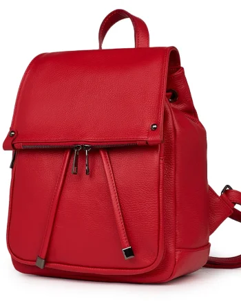 Rucsac piele naturala Jimmy rosu