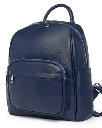 Rucsac din piele naturala Vicenzo bleumarin