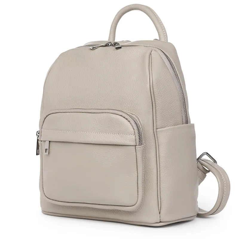 Rucsac din piele naturala Vicenzo gri