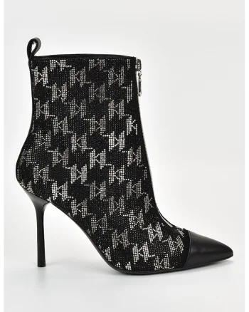 Botine cu strasuri, Negru