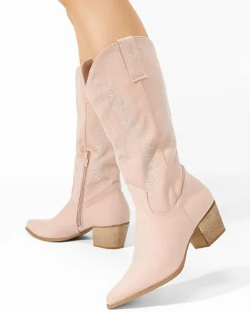 Cizme cowboy dama Liisa roz