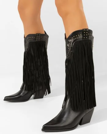 Cizme cowboy Cosira negre