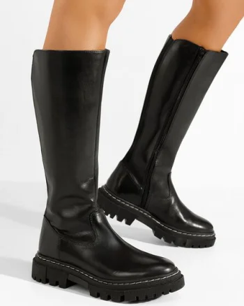 Cizme dama piele Taleda V2 negre
