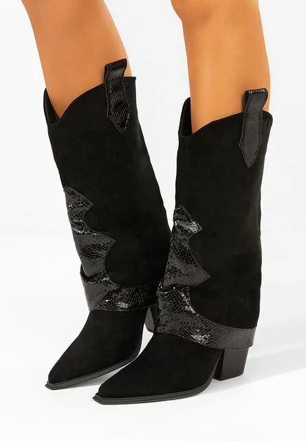 Cizme cowboy damă Nistora negre