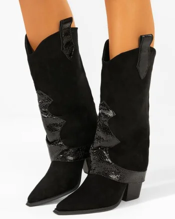 Cizme cowboy damă Nistora negre