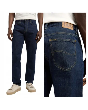 Blugi Barbati,  West, Straight Fit, Talie Medie, 5 Buzunare, Fermoar, Lungi, Bumbac, Albastru