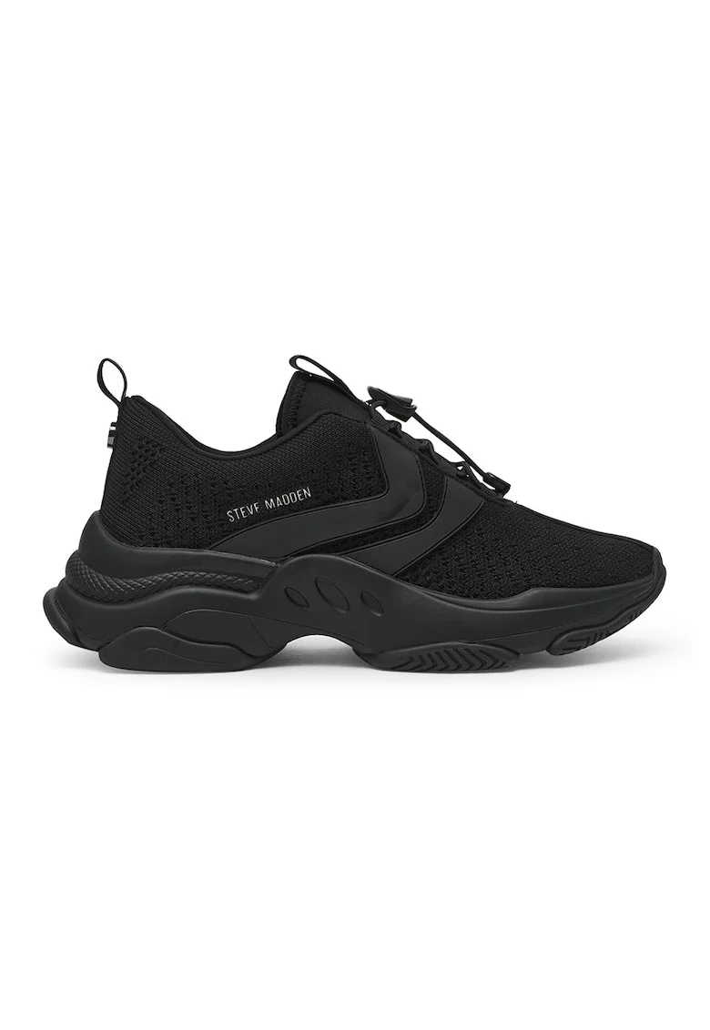 Pantofi sport din material textil cu talpa masiva, Negru
