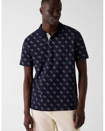 Tricou polo cu model logo, Alb/Violet aubergine