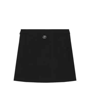 Fusta fete,  neagra, poliester/viscoza/elastan,