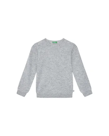 Pulover copii,  40% lana, 40% viscoza, gri,