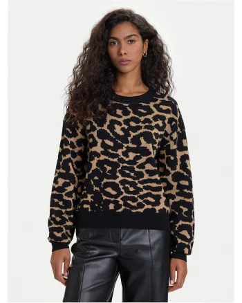 Pulover dama,  maro, viscoza/poliester,