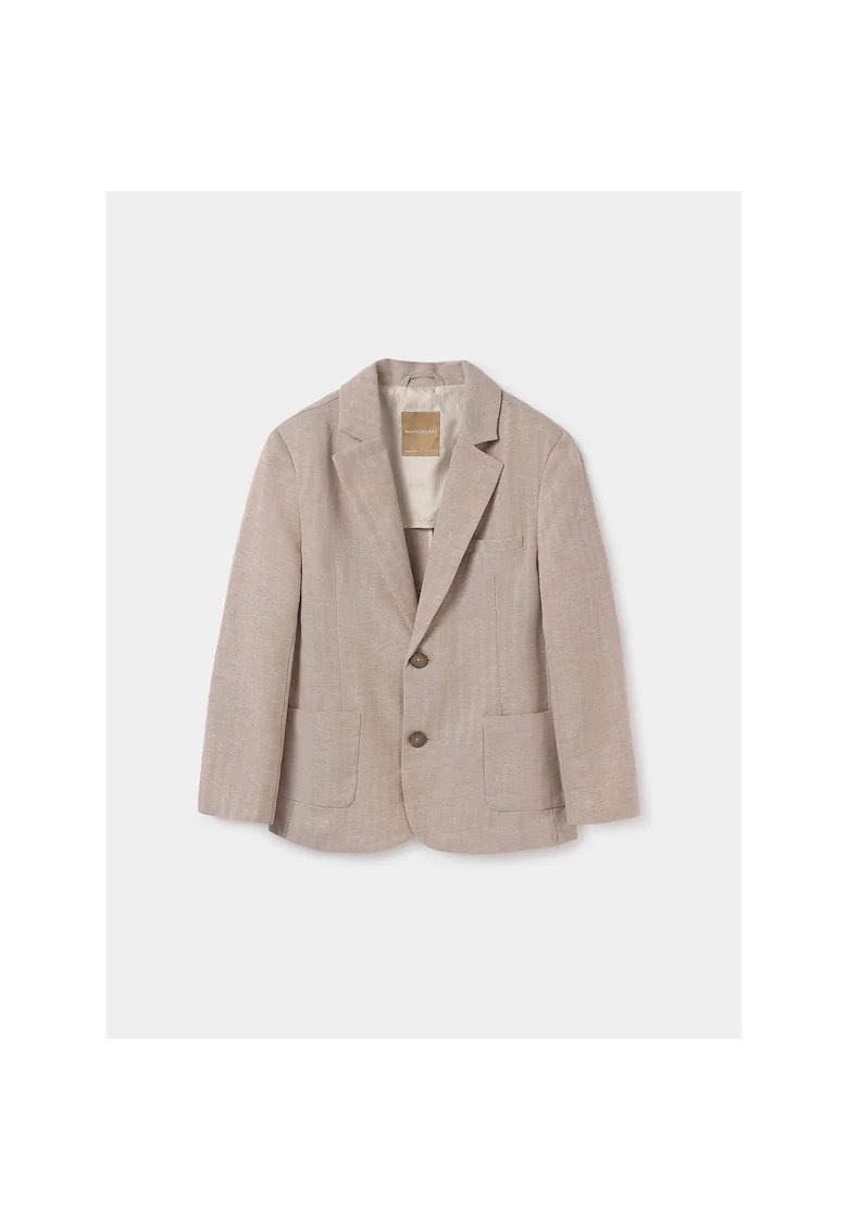 Sacou pentru baieti,  bumbac, bej, 90% bumbac, 10% in,
