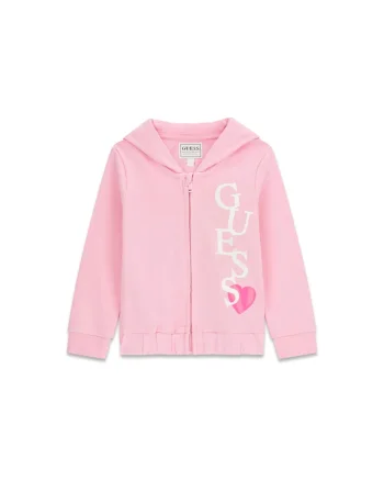 Bluza copii,  bumbac reciclat, roz, fermoar, Roz