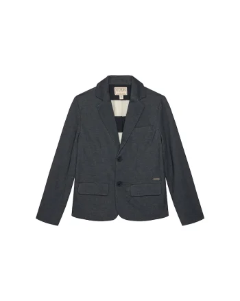 Sacou baieti,  bleumarin, 58% viscoza, 38% poliester, 4% elastan, Bleumarin