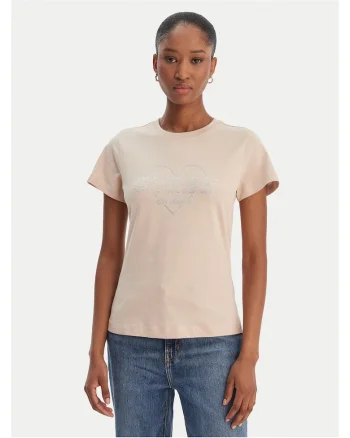 Tricou dama, bumbac, bej, Bej