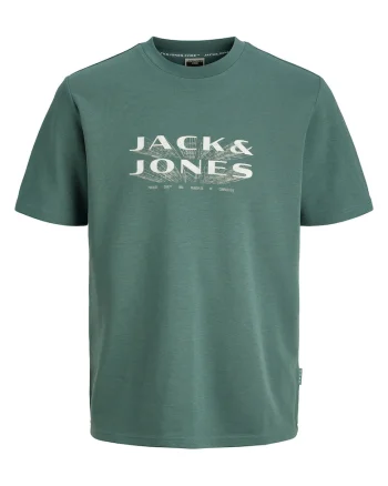 Tricou barbati,  verde, poliester reciclat si bumbac