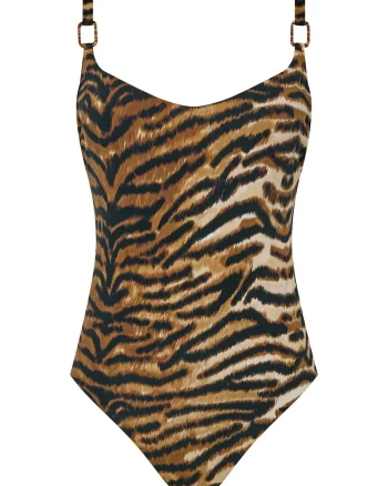 Costum de baie Femei,  Poliamida, 80F, Maro, Maro