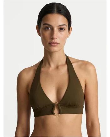 Top de bikini Poliamida, INTL, Verde