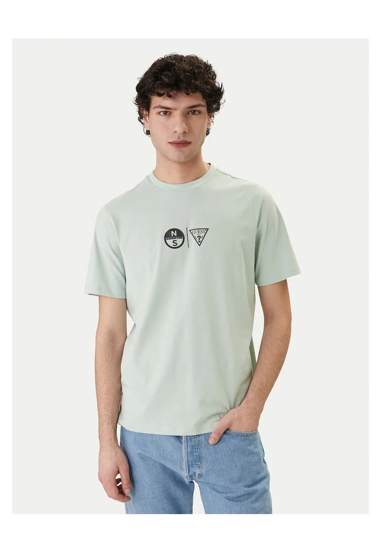 Tricou barbati,  bumbac organic, verde, 95% bumbac organic