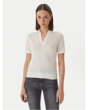 Tricou dama,  Lana merinos, Ecru,
