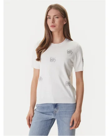 Tricou dama,  viscoza/poliester, ecru