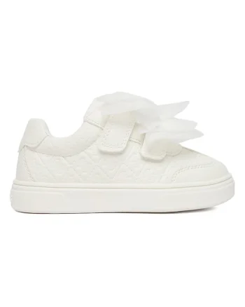 Pantofi sport copii,  alb, velcro, Alb