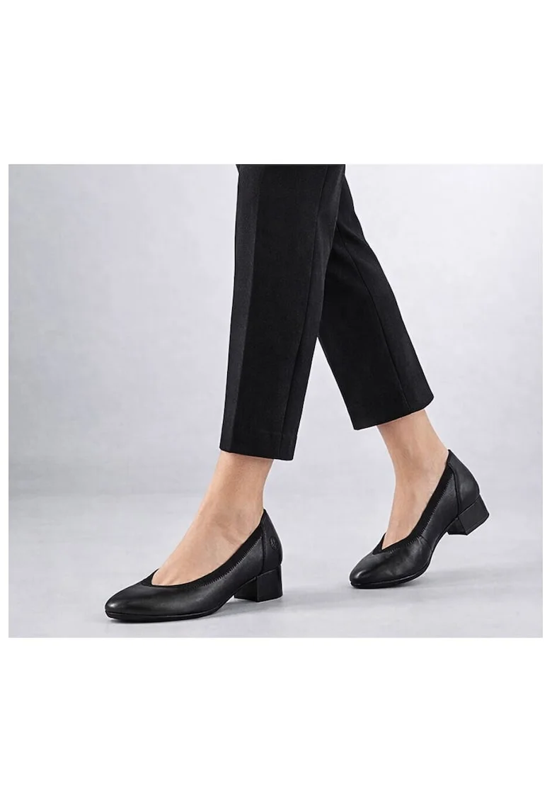 Pantofi eleganti, dama,  ANTISTRESS, 43452-00 negru, piele naturala, Negru