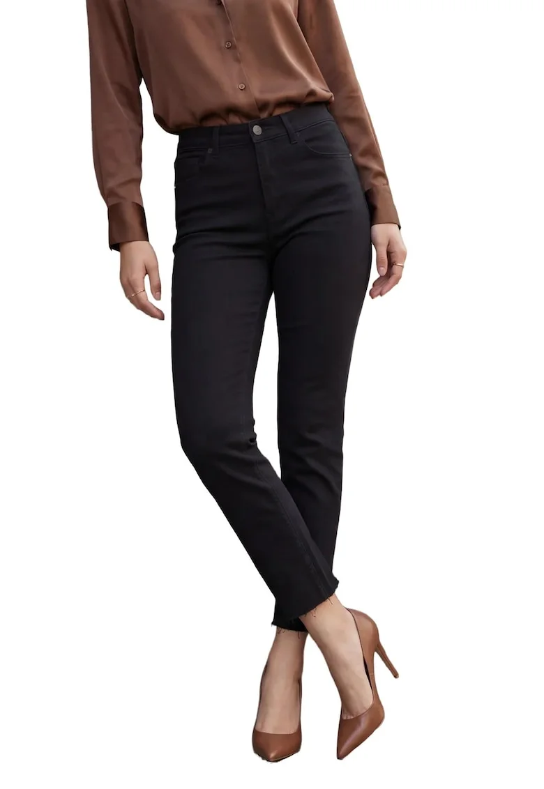 Blugi dama,  skinny, talie inalta, negru, denim