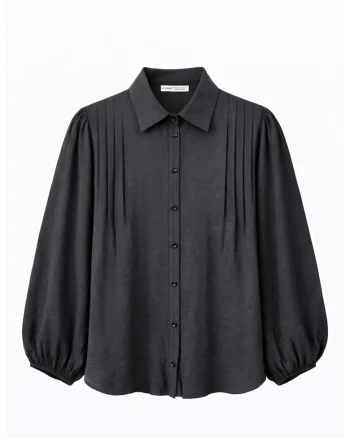 Camasa dama,  texturata, negru, textil
