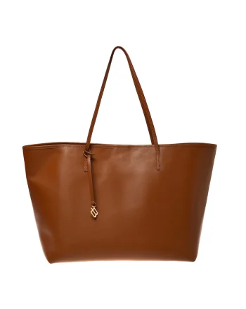 Geanta shopper uni din piele, Maro