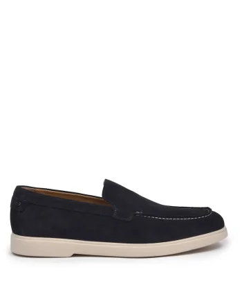 Pantofi loafer de piele intoarsa, Albastru ultramarin