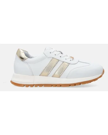 Pantofi sport wedge din piele in doua culori