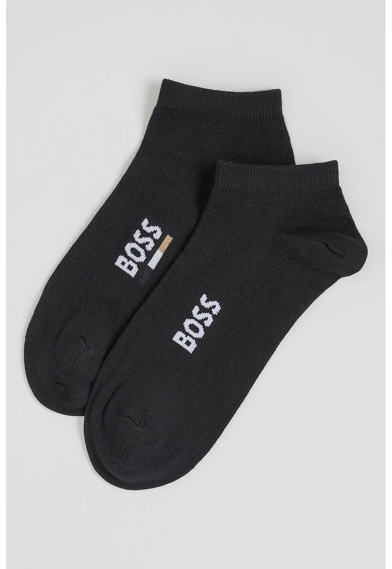 Set de sosete din amestec de bumbac, pana la glezna - 2 piese, Negru