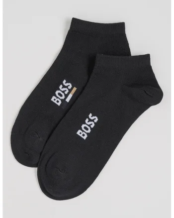 Set de sosete din amestec de bumbac, pana la glezna - 2 piese, Negru
