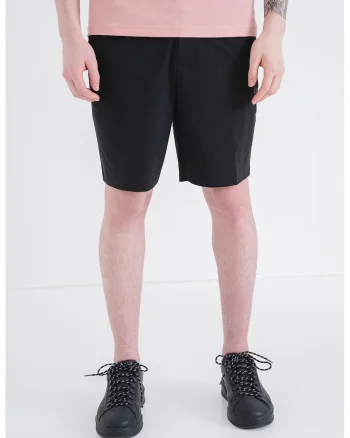 Pantaloni scurti regular fit cu buzunare, din material usor Speedflex, Negru