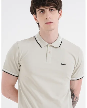 Tricou polo slim fit Paul, Verde pal