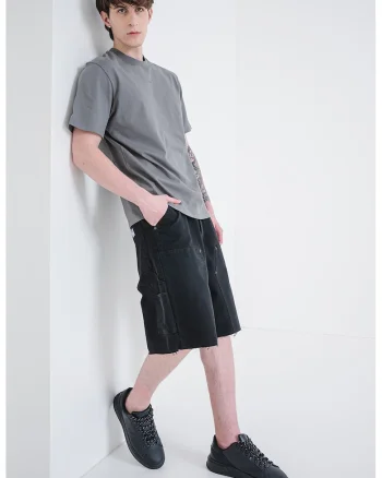 Tricou relaxed fit de bumbac Dapolino, Gri inchis