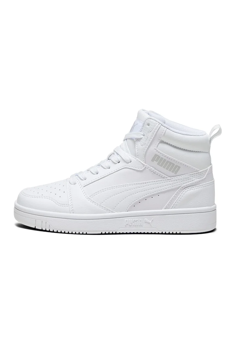 Pantofi sport Rebound V6 mid-cut din piele ecologica, Alb,
