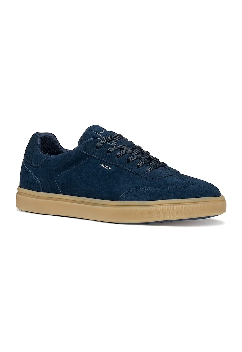 Pantofi sport low-cut din piele intoarsa, Albastru ultramarin