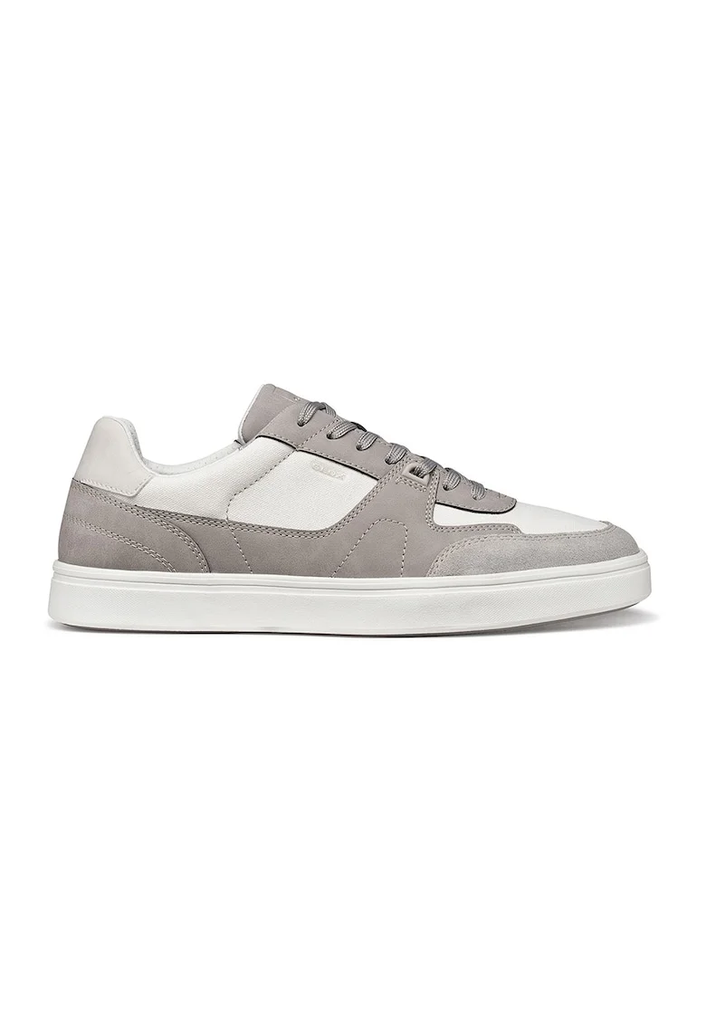Pantofi sport Deiven low-cut din piele, Gri deschis/Alb murdar