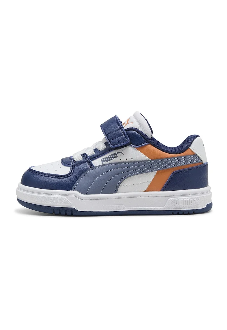 Pantofi sport Caven III Block cu velcro, Albastru inchis/Portocaliu mandarina/Alb optic