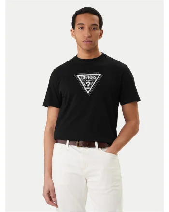 Tricou barbati,  bumbac, negru, model clasic