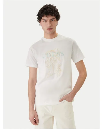 Tricou barbatesc  alb, bumbac