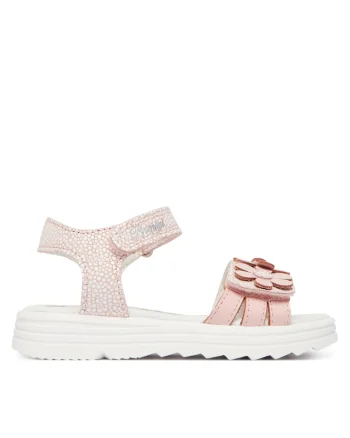Sandale copii,  piele naturala, roz, velcro