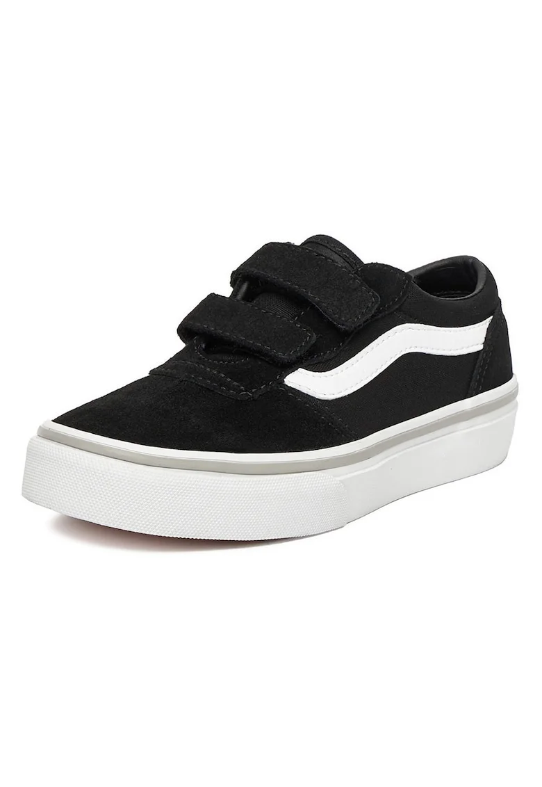Pantofi copii,  tenisi, piele naturala, negru, sistem inchidere Velcro