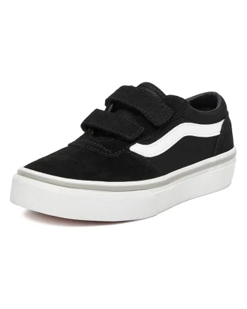 Pantofi copii,  tenisi, piele naturala, negru, sistem inchidere Velcro